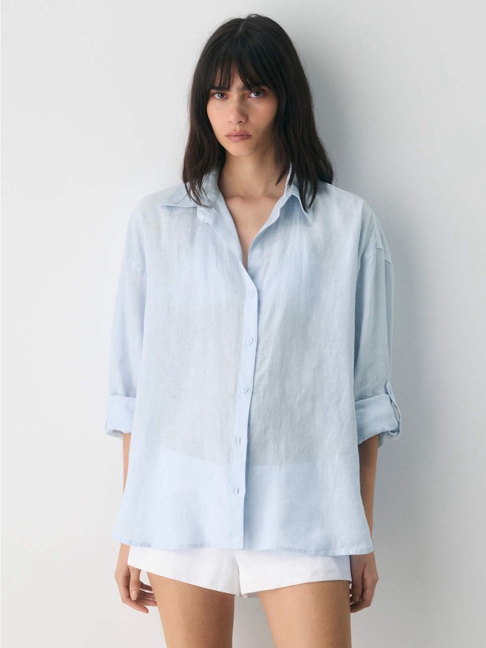 Aritzia Babaton Oversized Linen Blend Shirt